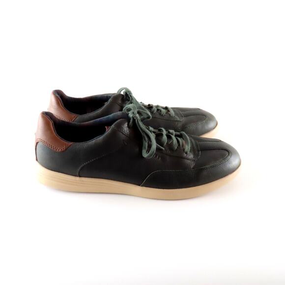 Cole Haan Grand Crosscourt Sneakers Shoes Mens sz 10 Green Leather Preppy Fall - Picture 1 of 8